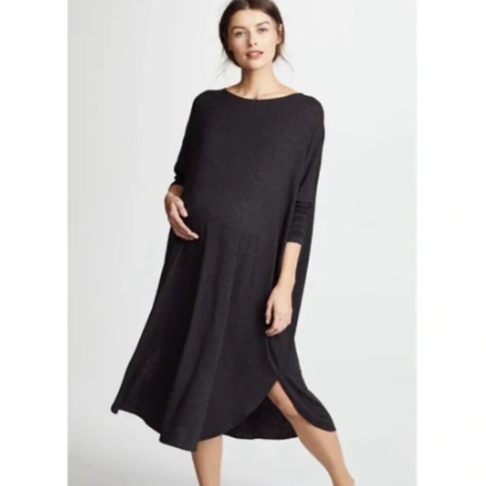 Hatch Maternity The Jersey Drape Dress Grey One Size Pregnancy Postpartum Comfy